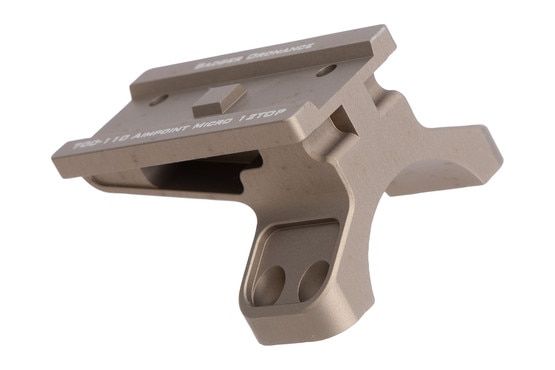Lightweight, anodized tan Aimpoint Micro mount.